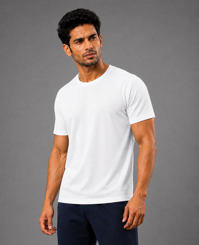 Mopha Dry Fit Holi T-Shirt | Bura Na Mano Holi Hai English Printed Graphic T-Shirt | Regular Fit | Half Sleeve Round Neck | Festival Wear & Holi Gift | White