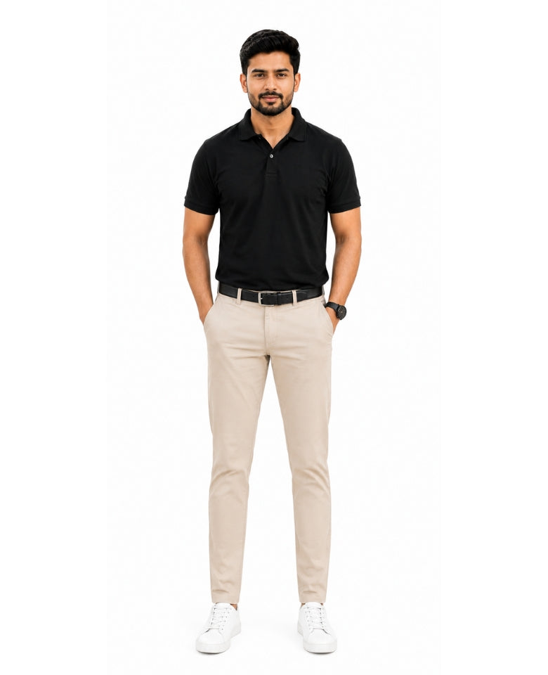 Stagley Men's Micro Polyester Dry Fit Polo T-Shirt | Quick Dry, Breathable & Lightweight | Regular Fit | Collared Half Sleeve Sports, Office & Casual Wear (Black)