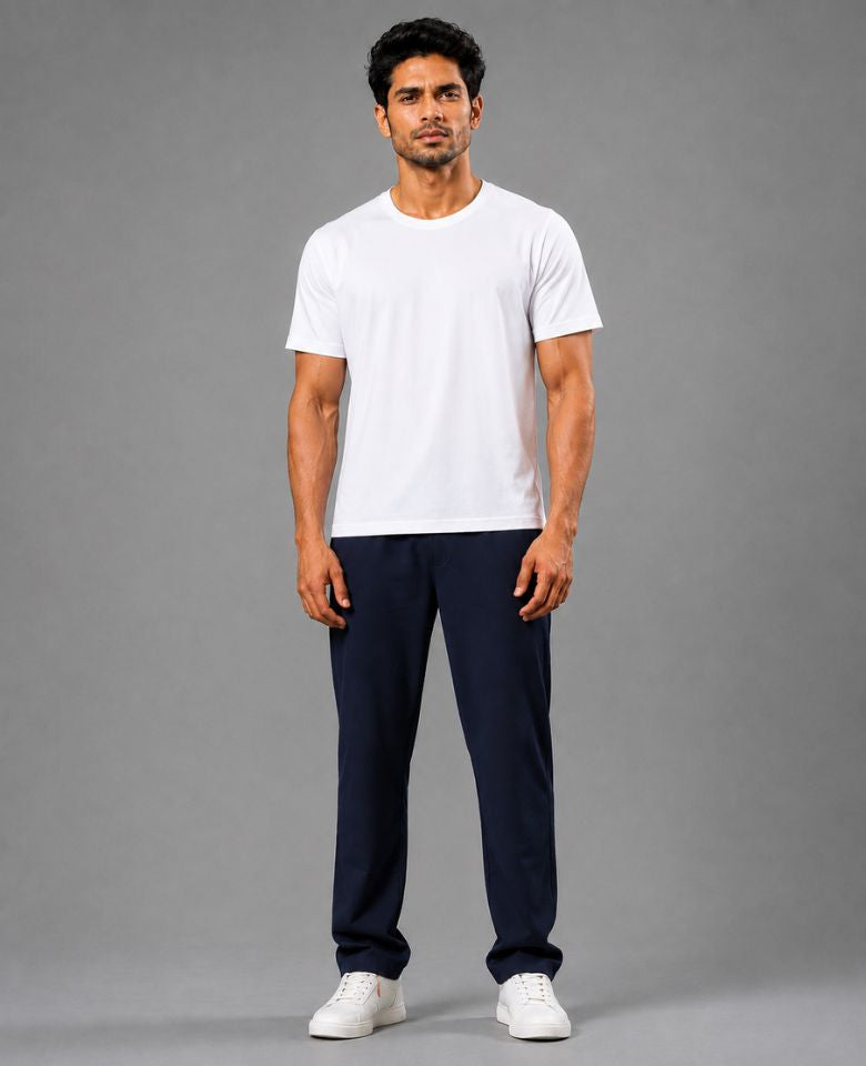 JMP Max Dri Men's Micro Polyester Dry Fit T-Shirt | Quick Dry, Breathable & Lightweight | Half Sleeve Round Neck | Regular Fit, Sports, Gym, Running & Casual Wear (White)