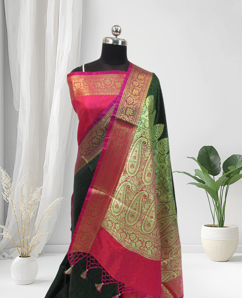banarasi silk saree zari work