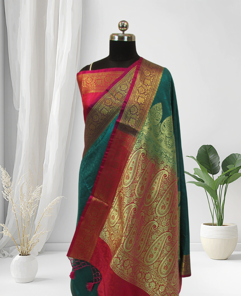 banarasi silk saree zari work