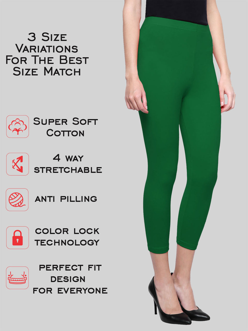 Women leggings bottle green
