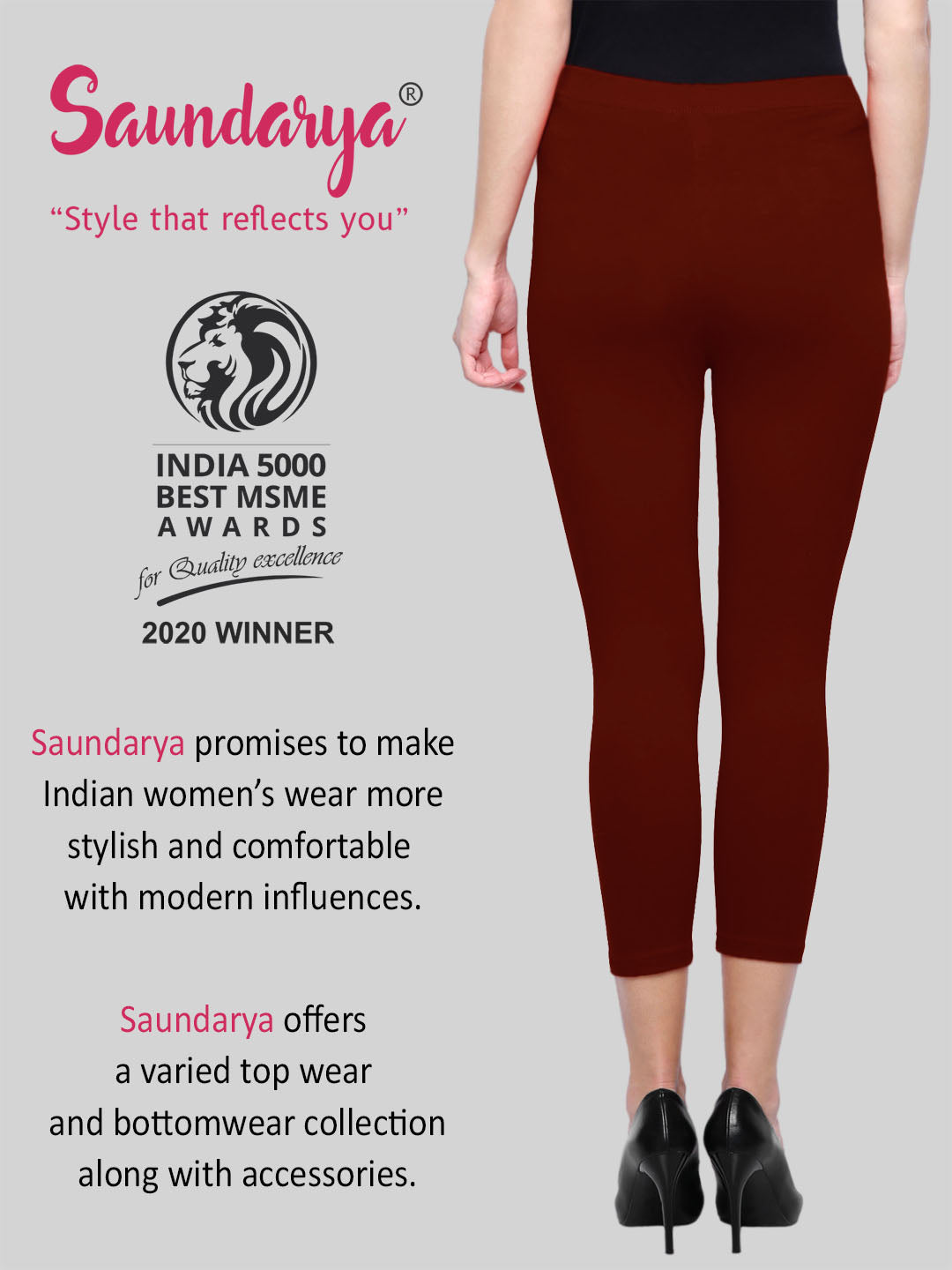 Women leggings maroon