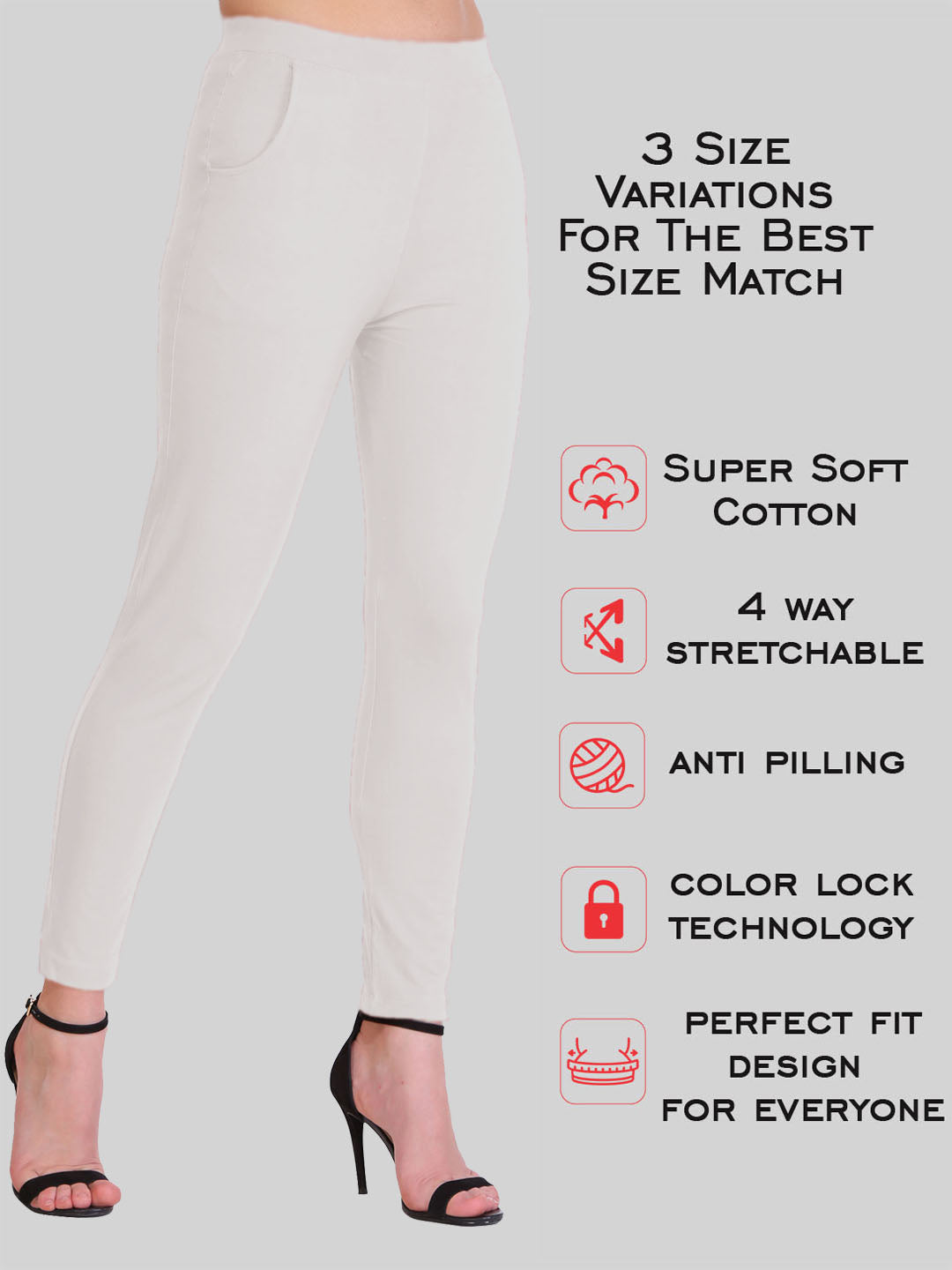 Women leggings off white 