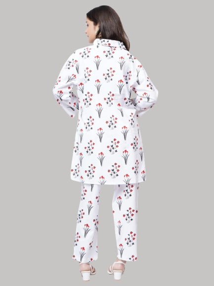 white cotton Co-ord Sets